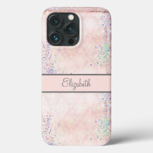 Monogran Glam Pink White Sparkle Elegant Case-Mate iPhone Hülle
