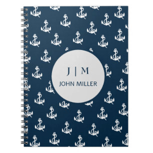 Monographie des Musters für das Muster des Navy Na Notizblock