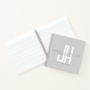 Monographie Grau Notizbuch