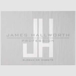 Monographie   Grau Seidenpapier