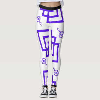 Monoline Search Icon Leggings – Moderne Minimalist