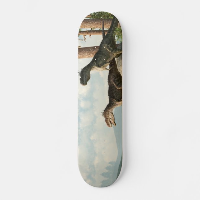 Monolophosaurs auf der Jagd Skateboard (Vorderseite)