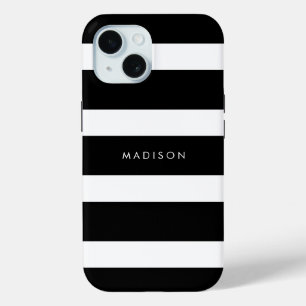 Monongram für moderne, breite schwarze und weiße S Case-Mate iPhone Hülle