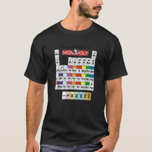 Monopoly Periodic Table of Monopoly Vintag Color T-Shirt