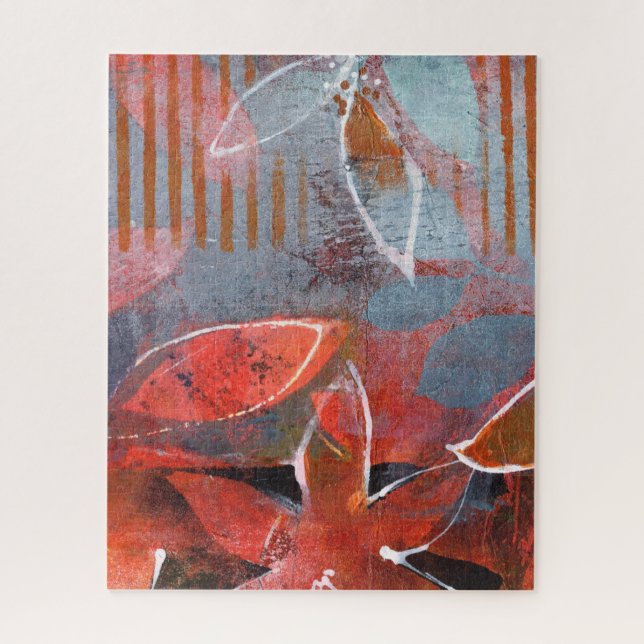 Monoprint Gelli Plate 011 Puzzle (Vertikal)