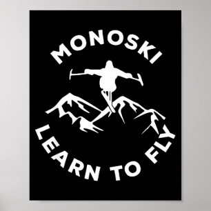 Monoskilernen zum Fliegen Parasport adaptiver Spor Poster