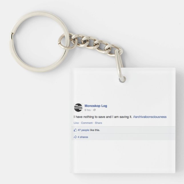 Monoskop "ich habe nichts, Schlüsselanhänger zu (Vorderseite)