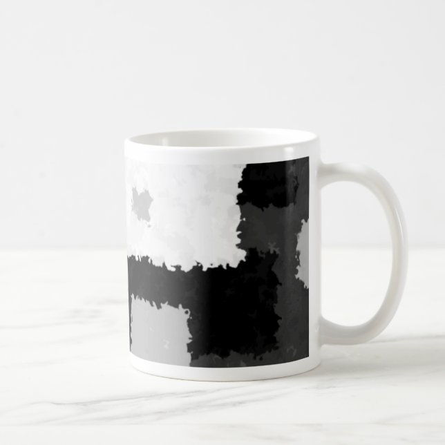 Monoton im Grau, im Schwarzen u. im Weiß Kaffeetasse (Rechts)