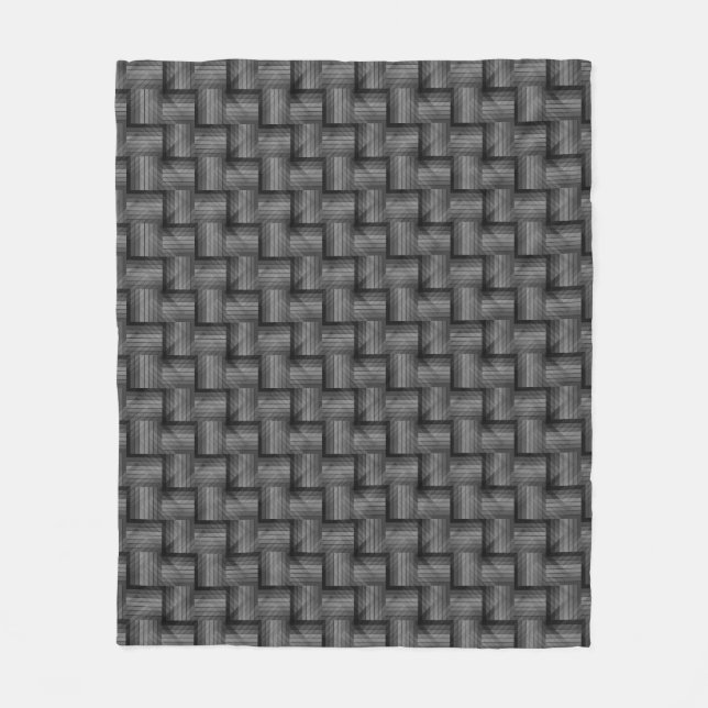MONOTON VINTAG SCHWARZ UND WEISS FLEECEDECKE (Vorderseite)