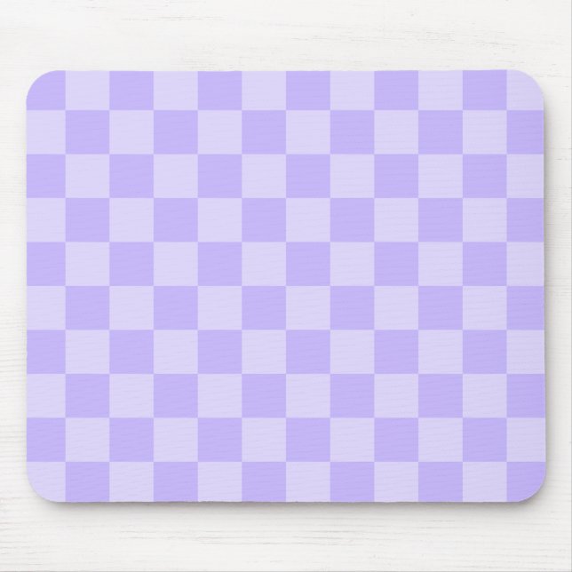 Monotones Lavendel-Karomuster Mousepad (Vorne)