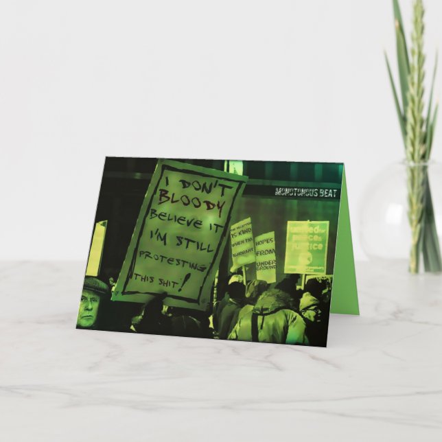 Monotonisches Beat Poem Karte (Vorderseite)