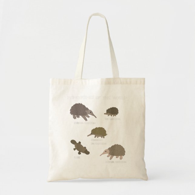 Monotremes des Welt-Echidna-Platypus-Geschenk-Funn Tragetasche (Vorne)