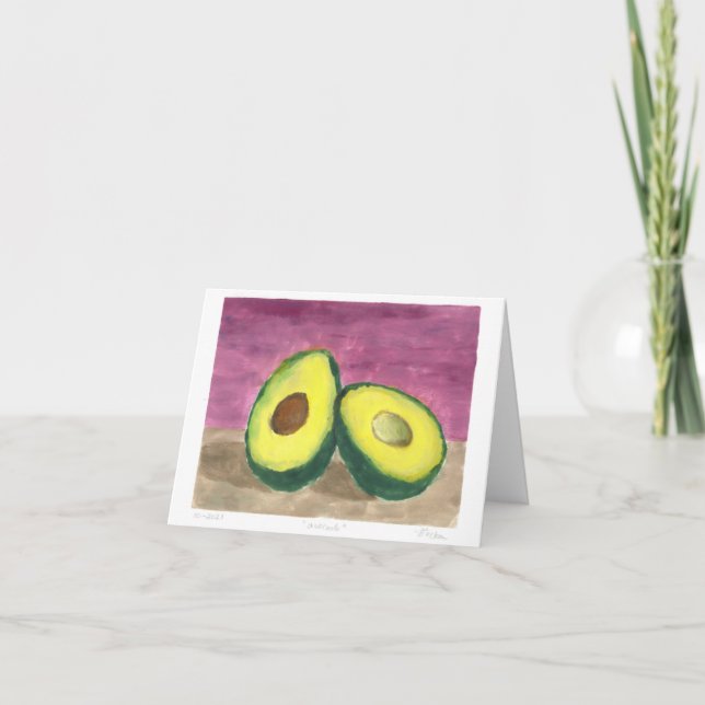 Monotype Avocados Blank Card Karte (Vorderseite)