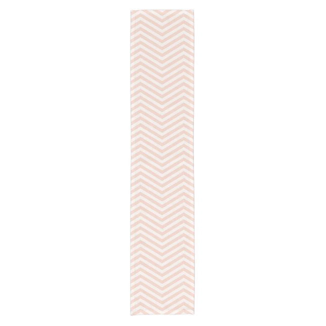 MonoZag Blush Rosa Kurzer Tischläufer (Vorderseite)