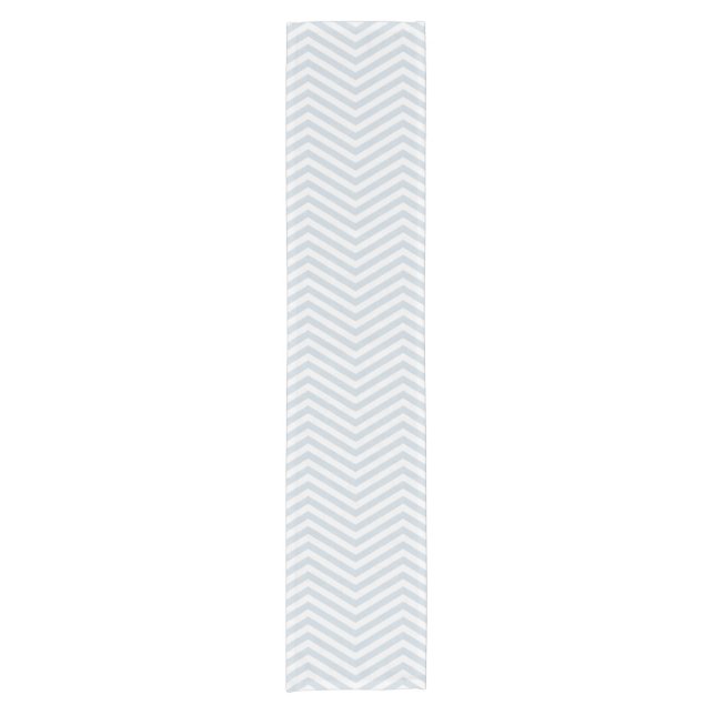 MonoZag Mist Blau Kurzer Tischläufer (Vorderseite)