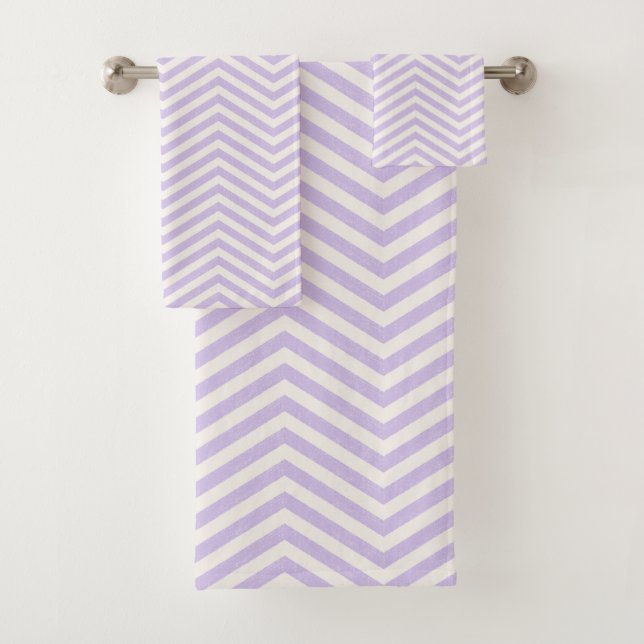 MonoZag Soft Lavender Badhandtuch Set (Insitu)