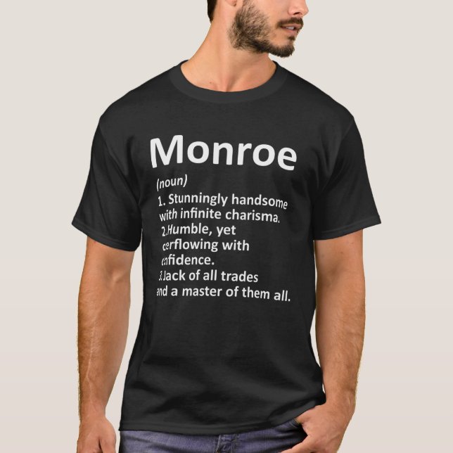 MONROE Definition Funny Surname Familientyp Birthd T-Shirt (Vorderseite)