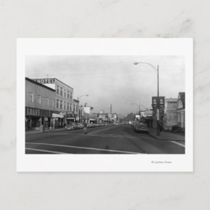 Monroe, WA - Downtown Street Scene Postkarte