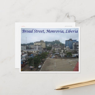 Monrovia - Liberia - Broad Street - Postkarte