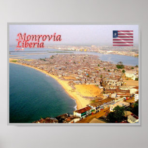 Monrovia - Liberia - Luftbild - Poster