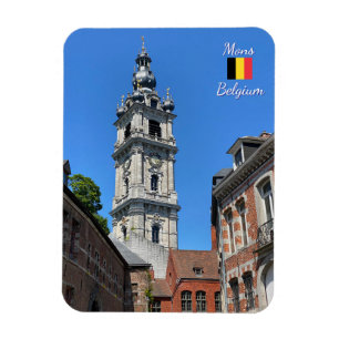Mons oder Bergen alte Stadt in Belgien Reise Magnet