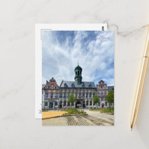 Mons oder Bergen alte Stadt in Belgien Reise Postkarte