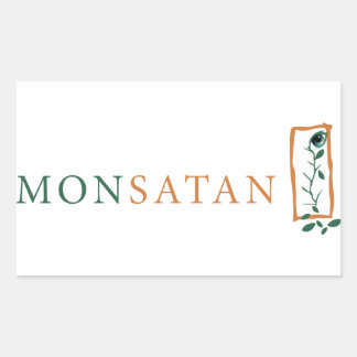 Monsanto = Monsatan Rechteckiger Aufkleber