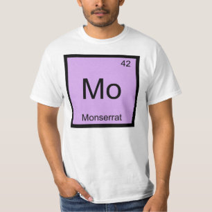 Monserrat Name Chemie Element Periodensystem T-Shirt