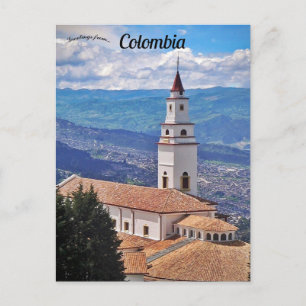 Monserrate Church in Bogota Colombia Postcard Postkarte