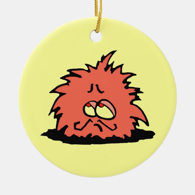 „MONSIEUR POUFF " KERAMIKORNAMENT (Vorne)