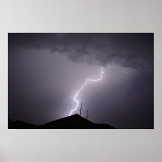 Monsoon Lightning Bolt, Arizona Poster
