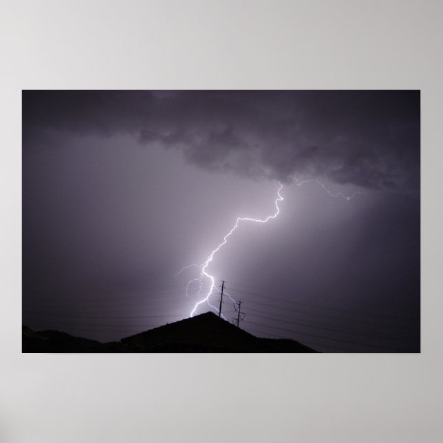 Monsoon Lightning Bolt, Arizona Poster (Vorne)