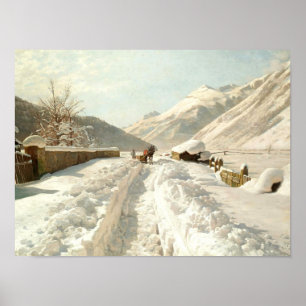 Monsted - Winter in Ponte-Campovasto, Schweiz Poster