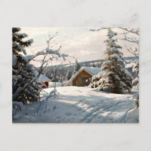 Monsted - Winter Landscape in Solbelyst Postkarte