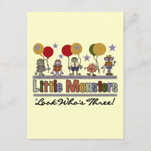 Monster 3. Geburtstag - Hemden und Geschenke Postkarte