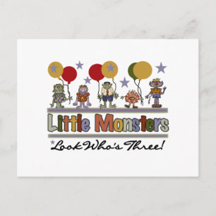 Monster 3. Geburtstag - Hemden und Geschenke Postkarte