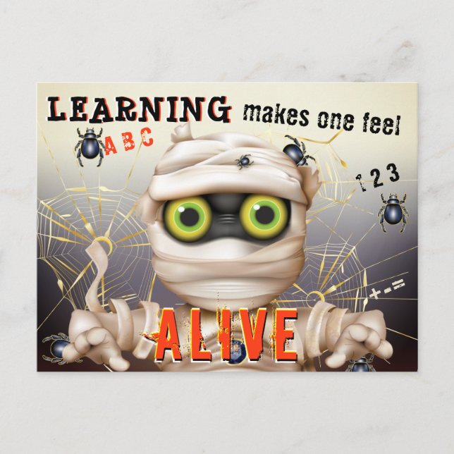 Monster Alphabetisierung Kinder Lehrkarte Postkarte (Vorderseite)