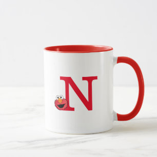 Monster am Ende dieser Geschichte   Elmo Monogram  Tasse