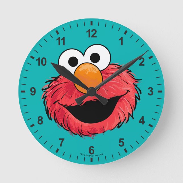 Monster am Ende dieser Geschichte | Elmo Runde Wanduhr (Vorderseite)