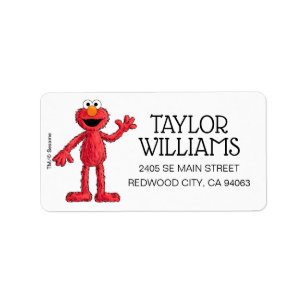 Monster am Ende dieser Geschichte   Süsse Elmo Adressaufkleber
