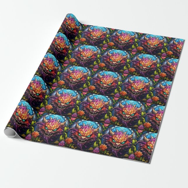 Monster Art Wrapping Paper Geschenkpapier (Ungerollt)
