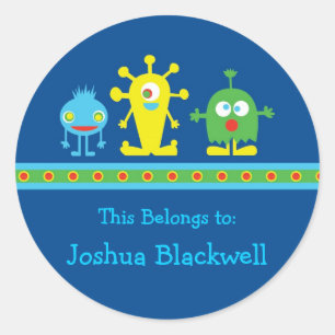 Monster-Aufkleber Runder Aufkleber