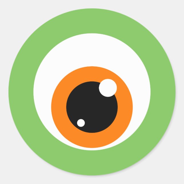 Monster-Augenkleber Runder Aufkleber (Vorderseite)