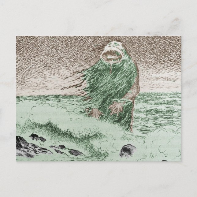 Monster aus dem Wasser Postkarte (Vorderseite)