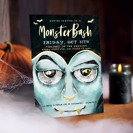 Monster Bash Fun Spooky Vampire Halloween Party Folieneinladung