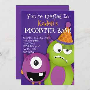 Monster-Bash-Geburtstagsparty Einladung
