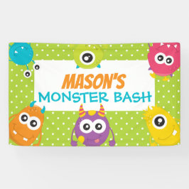 Monster-Bash-Geburtstagsunterschrift Banner