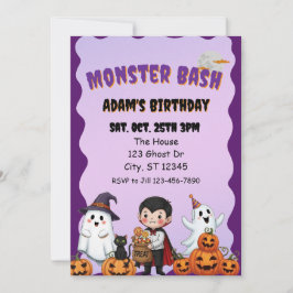 Monster Bash, Halloween-Geburtstag Einladung
