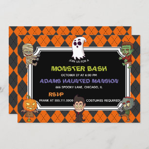 Monster-Bash-Halloween-Party Einladung