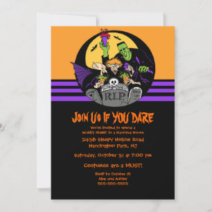 Monster Bash Halloween-Party Einladung